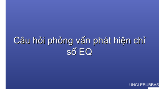 những câu hỏi phỏng vấn phát hiện EQ